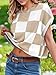 WIFFGO Womens Spring Crop Tops 2026 Cap Short Sleeve Sweater Vest Loose Shirts Summer Vacation Outfits Cute Trendy Top