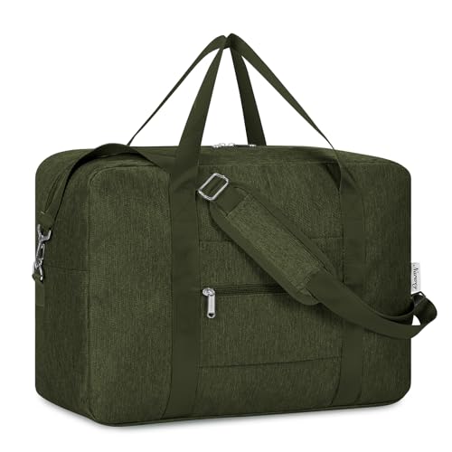 Narwey Bolsa Viaje Easyjet 45x36x20 Bolsa de Viaje Plegable Equipaje Ligera de Mano Mochila Avion Bolsa de Fin de Semana Bolsa de Deporte Bolsa Equipaje Vacacione 30L(Verde Militar)