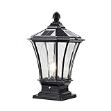 DGLEYUIK Solar Post Lights Garden Lights,Post Lamp for Yard,Outdoor Post Light Fixture, Solar Energy,IP65 Waterproof Column Head Lamp,Lawn Garden Post Lantern