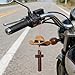 Vintage Western Cowboy Hat Cross Motorcycle Pendant Vintage Car Interior Rearview Mirror Pendant a Unique Western-Style Gift Suitable for Both Men and Women (Black)
