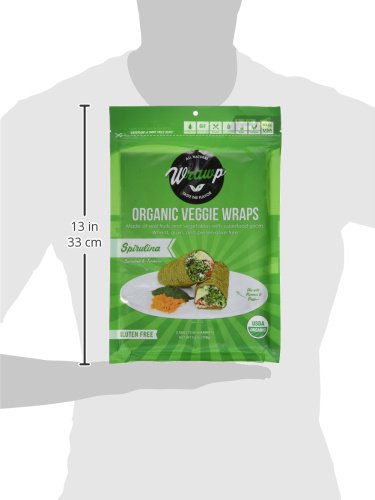 Wrawp Organic Veggie Flatbread, Spirulina, 5.6 Ounce #TOP3