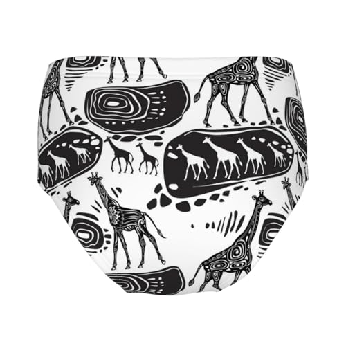 Giraffes And Ethnic Motifs Girls' Underwear Soft Cotton Little Girls Panties Comfort Briefs2