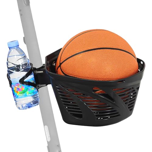 obikeollo Scooter Basket for Adult 50lb Loading Capacity Multi-fit Large Front Basket with 2 Water Holder for E-Scooter Long-Lasting Sturdy Stable Easy Assembly