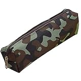 SUPERTOOL Bolsa de lápices de camuflaje verde estilo militar, verde, súper fresco, Being Real Me, duradera, con cremallera, peso ligero, bolsa de lona para cartelería escolar (1 unidad)