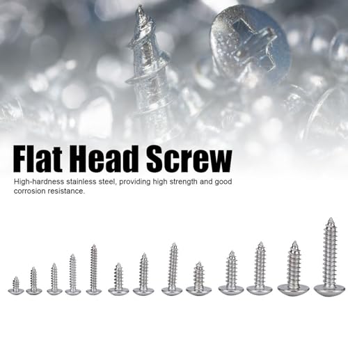 Kit de 180 tornillos autorroscantes de acero inoxidable miniatura 2