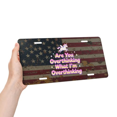 are You Overthinking What I'm Overthinking Metal Automotive License Plate