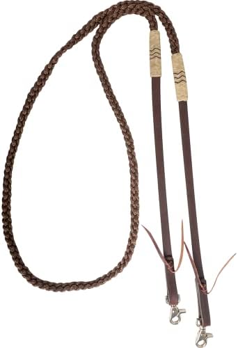 Cashel Adjustable Flat Braid Roping Rein, Brown
