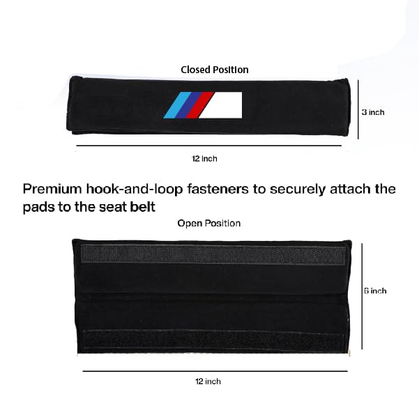 Image of Pack of 2 Safty Car Seat Belt Shoulder Pad for Safe Driving Comfortable to Drivers Travellers Car Seat Belt Cover Fit for All Car