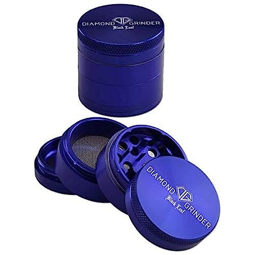 Black Leaf Grinder Diamond in alluminio, 4 pezzi