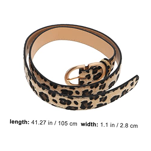 GALPADA 2pcs Leopard Waist Belts for Women Adjustable PU Buckle Dress and Jeans Belts Lightweight Fashion Accessories for Casual Outfits2