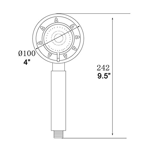 CIENCIA Soffione Doccia Alta Pressione 3 Funzione