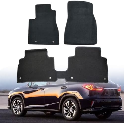 GXARTS Car Floor Mats Carpet Full Set Fit for Lexus RX350 RX330 RX400h 2004 2005 2006 2007 2008 2009 | All-Weather Protect, Velour, Black 4PCS | Waterproof ? Anti Sliding Rubber Back