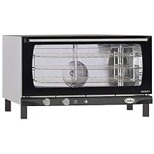 Cadco XAF-183 Full-Size Heavy-Duty Countertop Convection Oven, 31-1/2" Stainless Steel with Humidity Control, 3 Shelves, Manual Controls, 208/240V for Restaurants, Kiosks, Food Trucks