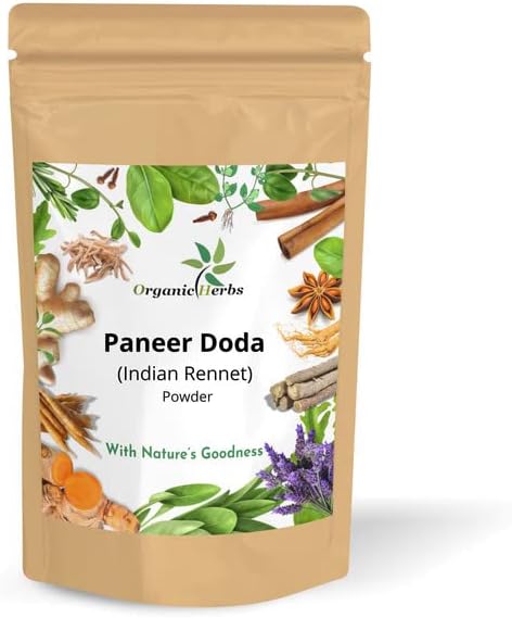 Cuajo indio a base de hierbas ayurvédicas  Paneer Doda Powder  Paneer ka Phool  Withania Coagulans (polvo 200gm7 oz)
