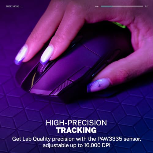 Image of JLab Midnight, Wireless Ergonomic Gaming Mouse, 7-Button, Black