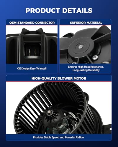 Image of KAX AC Blower Motor for Jeep Wrangler 1997 1998 1999 2000 2001, Jeep Cherokee 1997 1998 1999 2000 2001- HVAC Heater Blower Motor Replaces# 75712,700095