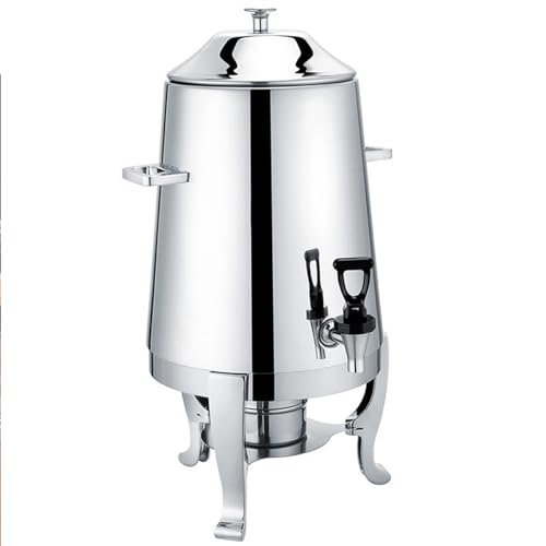 Distributore di bevande calde, caffettiera in acciaio inox per tè, vin brulé, succhi di frutta, per ufficio, feste, bar e picnic, argento