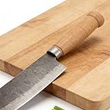 DRESSOOS Wymienny uchwyt noża kuchennego - Drewniany nóż z ergonomicznym uchwytem do krojenia i siekania sashimi - Noże kuchenne do gotowania