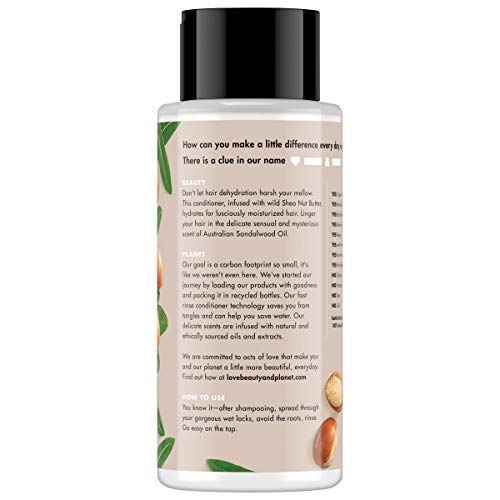 Love Beauty And Planet Purposeful Hydration Shea Butter & Sandalwood Cleansing Conditioner, 13.5 Oz #TOP5