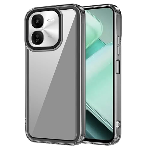 Image of amazon basics Back Case Cover for iQOO Z9x 5G | Compatible for iQOO Z9x 5G Back Cover | Case Cover with Camera Protection | (TPU + PC | Translucent Black)