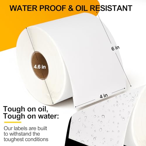 4X6 Thermal Shipping Labels for Printer - Qncz 1000 Pcs Perforated Labels,Commercial-Grade Thermal Printer Paper, Mailing Sticker Nametags