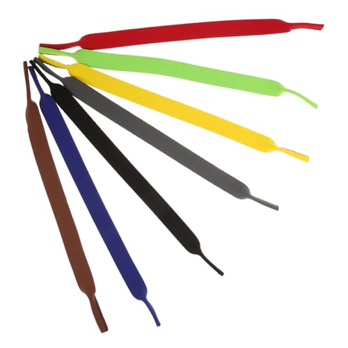 INOOMP 7pcs -Skid Glasses Strap for Swimming Swimming Accessory Bungee Chain Lightweight Eyewear Holder for Pool and Water Activities Comfortable Fit for Adults