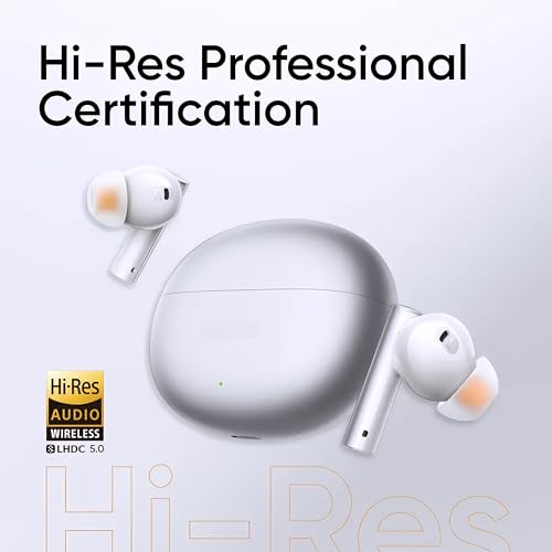 Image of [Original] Buds for Realme Air 6 Buds | 50dB Active Noise Cancellation, Hi-Res LHDC Audio,12.4mm Dynamic Bass Driver,6 Mic Clear Voice Calls, 51,IP55 Waterproof,TWS for Apple & Android (Flame Silver)