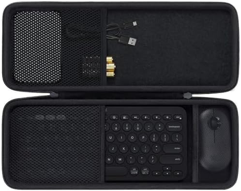 co2CREA Hard Travel Case for Logitech Pebble 2 Combo Pebble Keys 2 K380s /K380 Multi-Device Wireless Keyboard and Pebble Mouse 2 M350s /M350 Mouse Combo, Case only