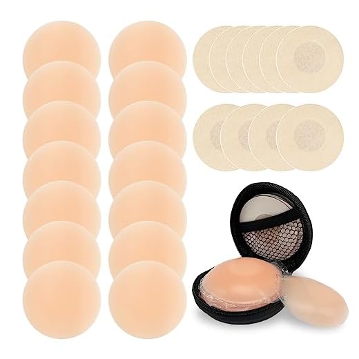 MIVAIUN 8 Paia Copricapezzoli Silicone, 10 PCS Adesivi Copricapezzoli, Copri Capezzoli Riutilizzabile Copri Capezzoli da Donna, Nipple Cover Invisibile Senza Spalline Reggiseno per Ragazza