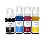 Set of 4 Refill Bottles T502 BK T502 C T502 M T502Y for Eco Tank ET2700 Printer