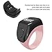 GOWENIC Smart Bluetooth Finger Ring, BT5.0 Pedometer Counter with Touch Control, 0.42in OLED Display & 3 Replaceable Sizes (18/20/22mm) (Pink)