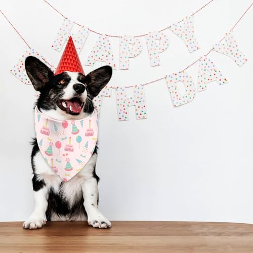 Qiruimi BIRTHDAY Dog Bandanas Reversible Large 2 Pack thumb #5