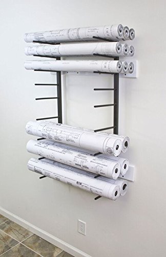 Brookside Design Vrw46 High Capacity Blueprint Storage Roll File Wall Rack #TOP2