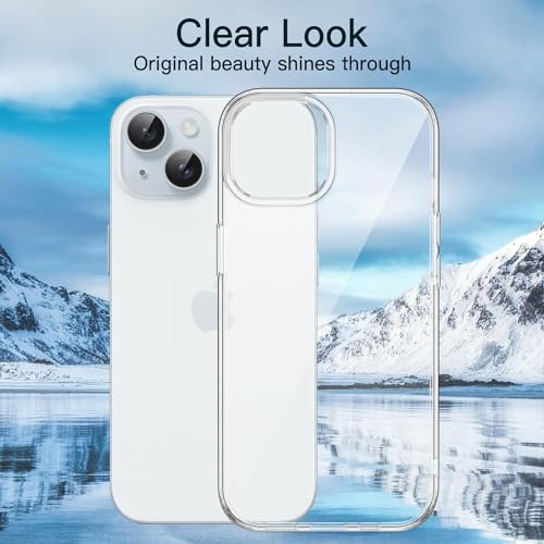 Image of ExpressB Back Cover for iPhone 15 Plus | Minimal Protect | Ultra Thin Anti Scratch Matte Finish Case for iPhone 15 Plus (Clear Soft TPU)