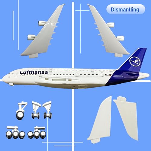 Modelo de avión a escala 1/200 Lufthansa A380 el regalo perfecto para aviadores 4