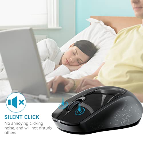 Wireless-Mouse-Noiseless-TopMate-24G-Silent-Optical-Wireless-Mice-3-DPI-Adjustable-Ergonomic-Cordless-Mouse-with-USB-C-Adapter-and-1-AA-Battery-for-PCLaptopDesktopComputerWindowsMac--Black