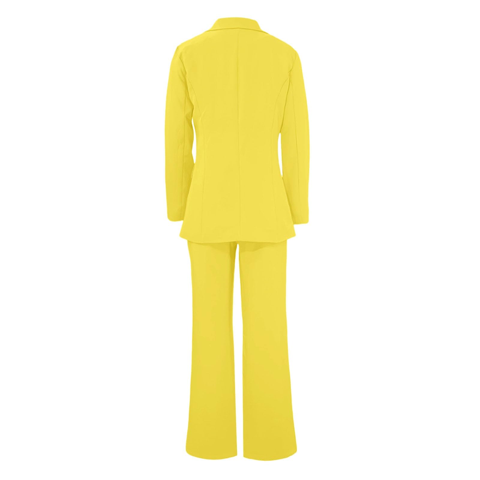 Damen Hosenanzug Elegant 2 Teilig - Zweiteiliger 2-Teiliges Anzug Set Streifen Festlich Hochzeit Business Blazer Anzughosen Einreiher/Zwei Frühling Sommer Damenanzug