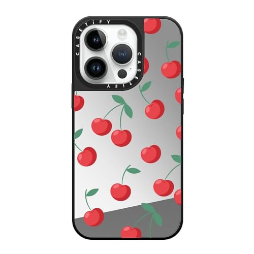 Coque miroir iPhone 14 Pro design cerises CASETiFY pour vos selfies