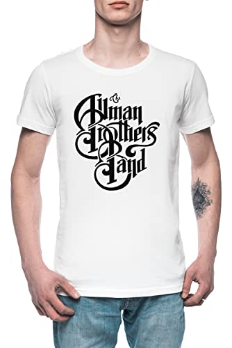 White The Allman Band Hombre Camiseta tee Blanco Men's White T-Shirt
