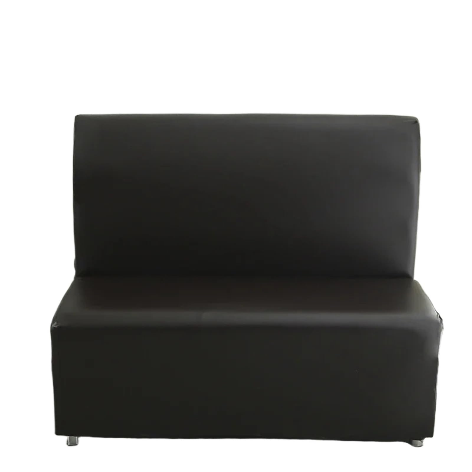GCYEIDMA Faux Leather Sofa Cover All-inclusive Armless Sofa Cover PU Leather Spandex Couch For Hotel Restaurant Home Internet Bar Cafe Stretch Slipcover