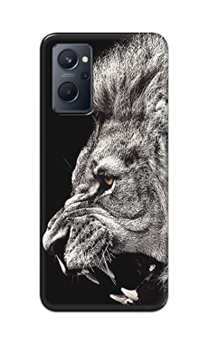 Image of Roaring Lion Hard Back Case Cover for Realme 9i Back Cover -(J5) VNS2225