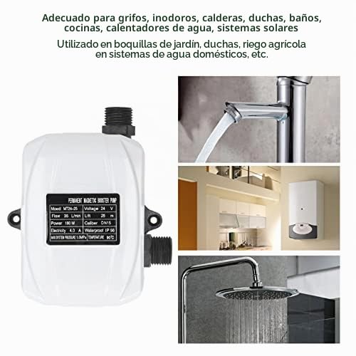 Bomba de Refuerzo Automática, Bomba de Presión de Agua 180W para Ducha de Cocina, Alta Elevación, Fácil Instalación