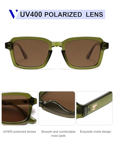 VANLINKER Polarized Trendy Square Sunglasses for Women Men 2025 Retro Chic Cute Shades VL98494