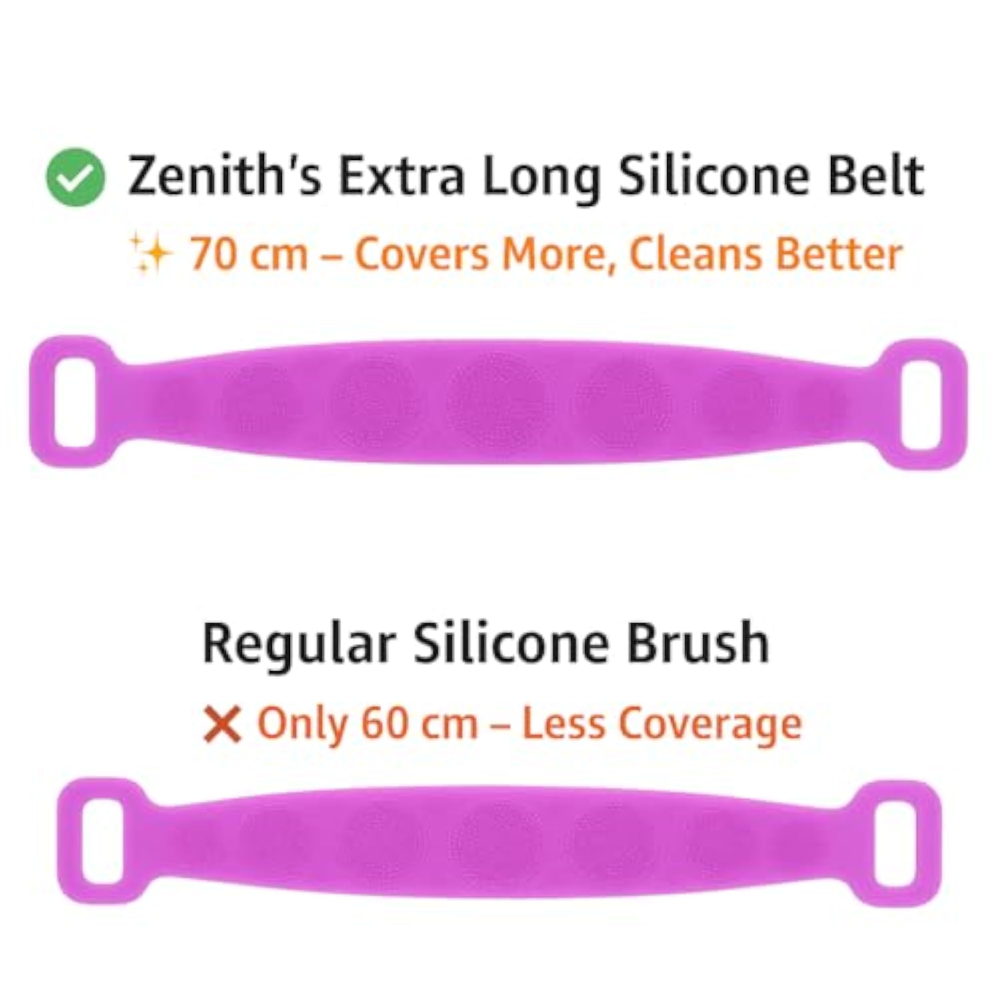 Zenith Silicone Back Scrubber for Bath