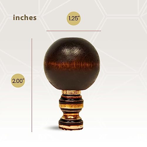 Image of Royal Designs, Inc. Wood Finial for Lamp Shade, Crafted in The USA, FS-1001RO, Red Oak Finish