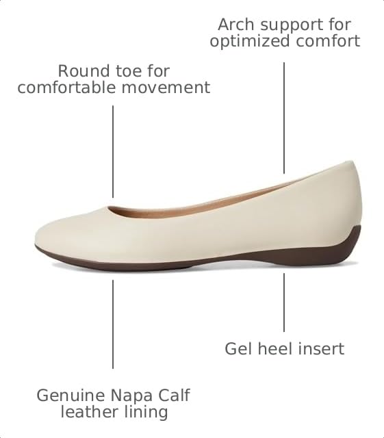 Image of Women's Genuine Leather Comfort Slip on Ballet Flats
