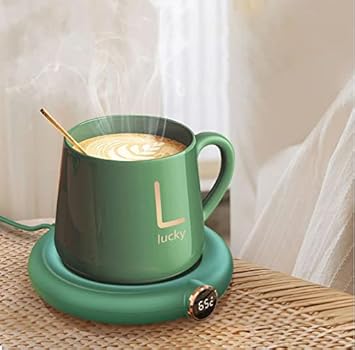 Amazon Co Jp カップウォーマー Usb コーヒーカップウォーマー 保温コースター 卓上 コップ保温器 温度調節可能 自動off機能付き 家庭 Officeに適用 飲み物 保温 オフィスデスク用 おしゃれギフト グリーン コップつきません ホーム キッチン