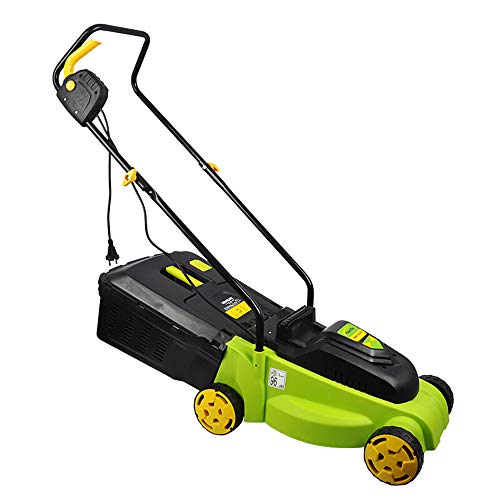 QJJML Garden Mower, 1600W High Power, 3 Height Adjustment, Suitable For 500-1000m2