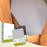 Dexitex   Ensemble   Lit français   1 Protège Matelas Molton en Flanelle + 2 Drap Housses (Gris Clair+Anthracite) pour Camping Car   Oeko Tex   100% Coton   Angle Gauche (135 160cmx190 210cm)