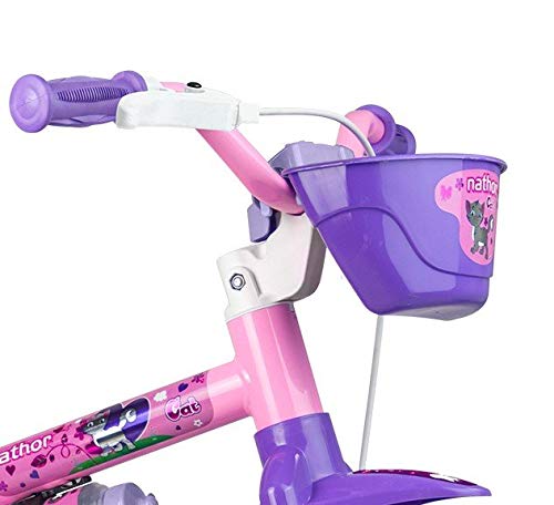 Bicicleta Infantil Aro 12 Com Rodinhas Menina Cat PU - Nathor